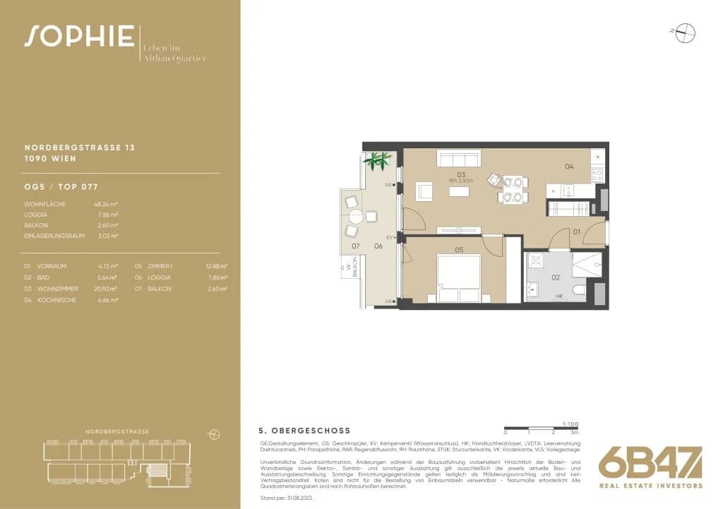 2-Zimmer-Wohnung kaufen in Wien – 48,24 m², € 453.600 – Bild 13 von 13