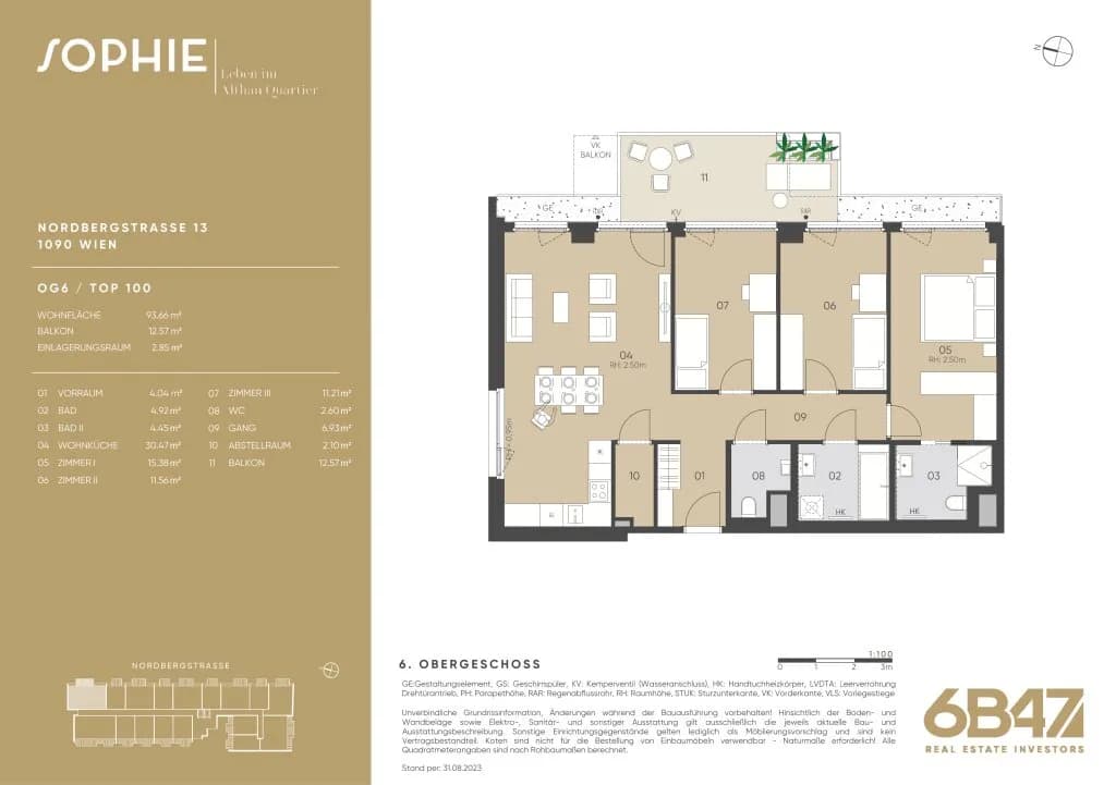 4-Zimmer-Wohnung kaufen in Wien – 93,69 m², € 1.084.000 – Bild 14 von 14