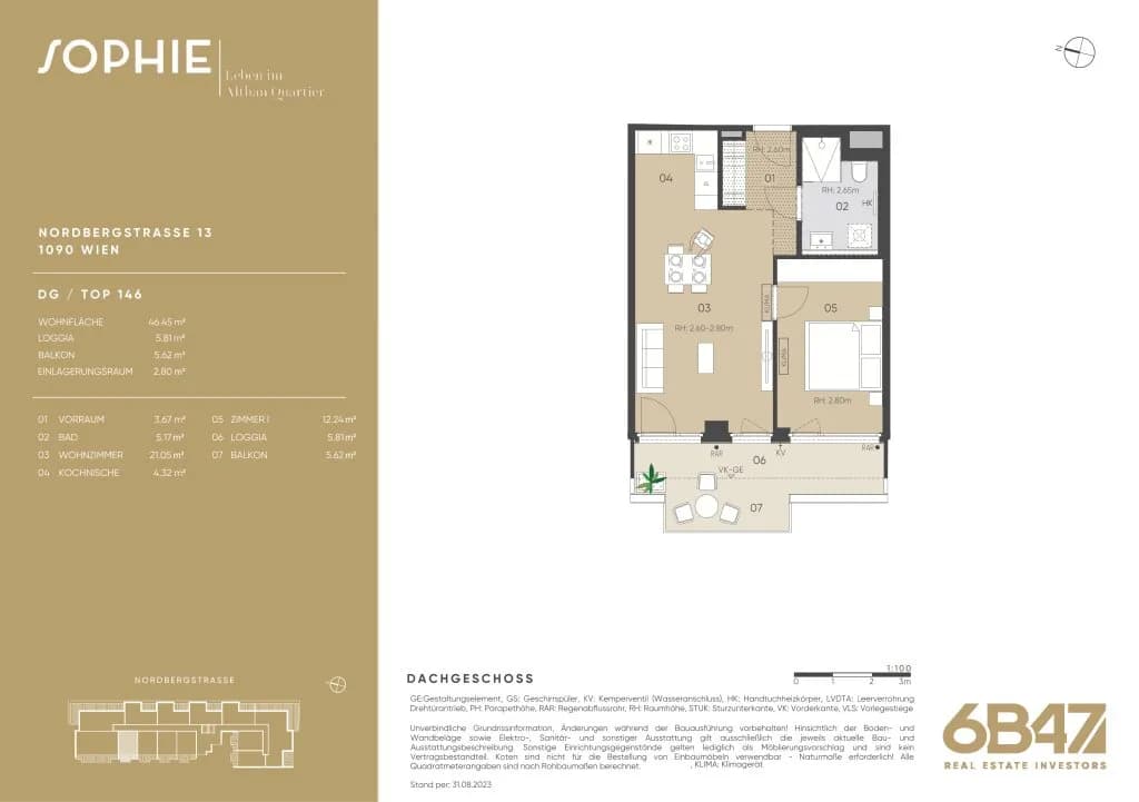 2-Zimmer-Wohnung kaufen in Wien – 46,45 m², € 713.600 – Bild 13 von 13