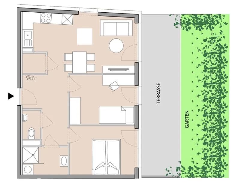 3-Zimmer-Wohnung mieten in Graz – 53,84 m², € 785