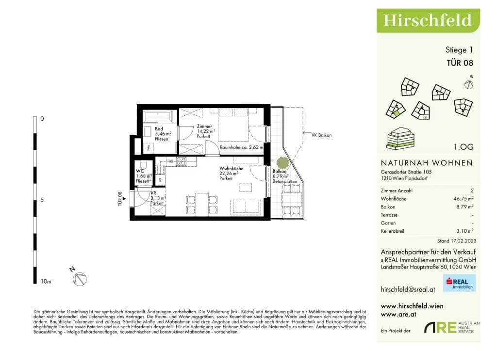 Immobilie kaufen in Wien – 46,75 m², € 241.000 – Bild 13 von 14
