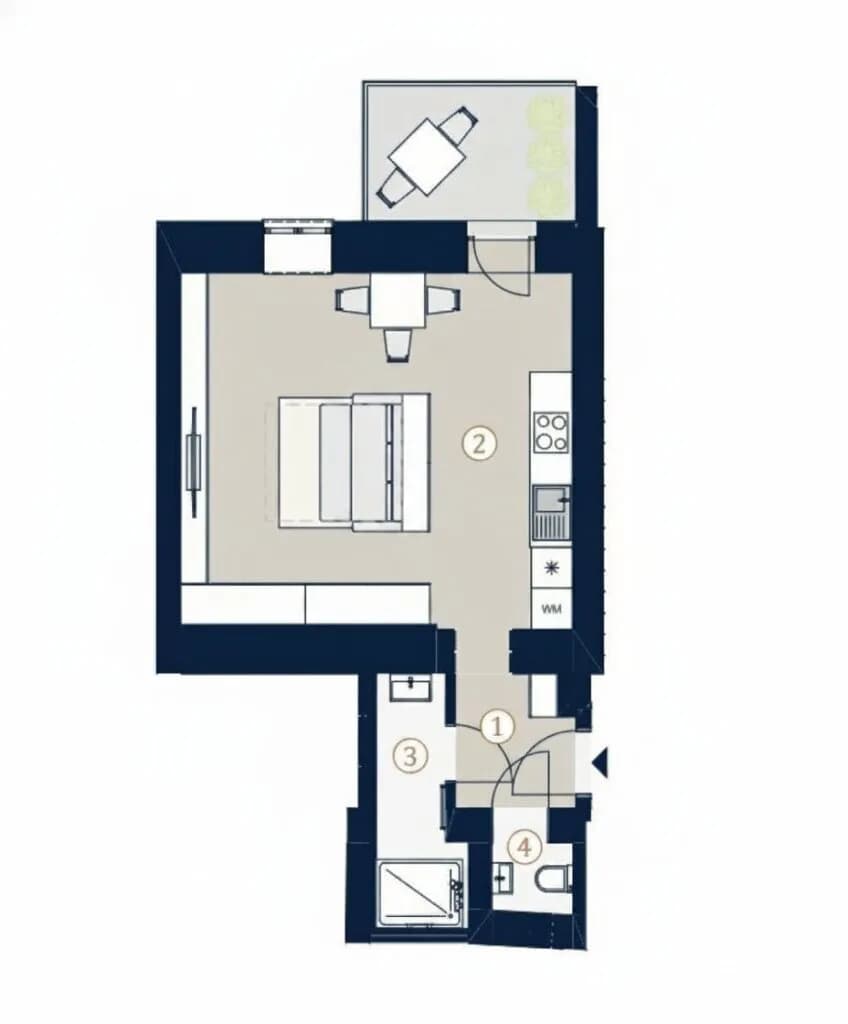 1-Zimmer-Wohnung kaufen in Wien – 38,1 m², € 389.000 – Bild 4 von 4