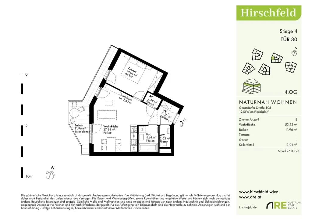 Immobilie kaufen in Wien – 52,98 m², € 299.400 – Bild 13 von 14