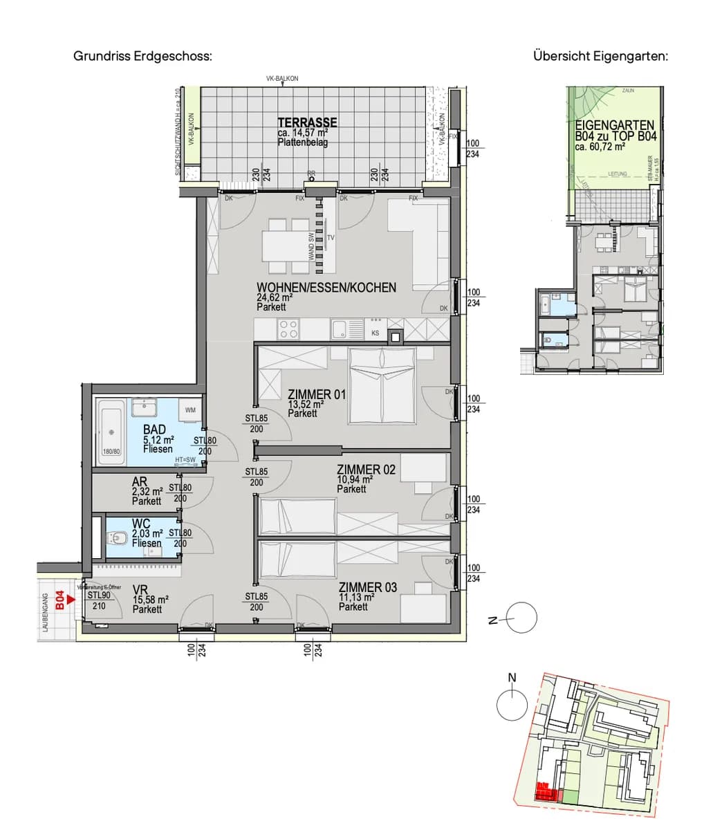 4-Zimmer-Wohnung kaufen in Graz – 85,26 m², € 429.500 – Bild 9 von 9