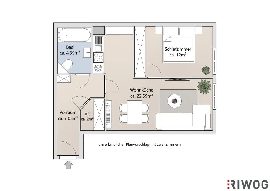 2-Zimmer-Wohnung kaufen in Wien – 49 m², € 290.000 – Bild 19 von 19