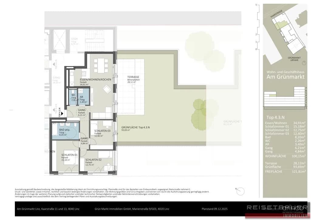 4-Zimmer-Wohnung kaufen in Linz – 100,15 m², € 985.036 – Bild 6 von 6