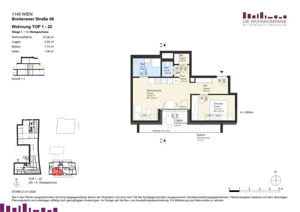 2-Zimmer-Wohnung kaufen in Wien – 47,85 m², € 359.900 – Bild 10 von 10