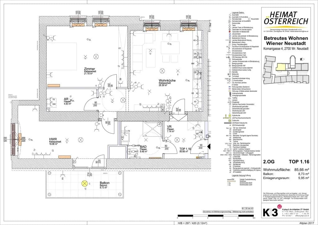3-Zimmer-Wohnung mieten in Wiener Neustadt – 85,66 m², € 1.187 – Bild 24 von 26