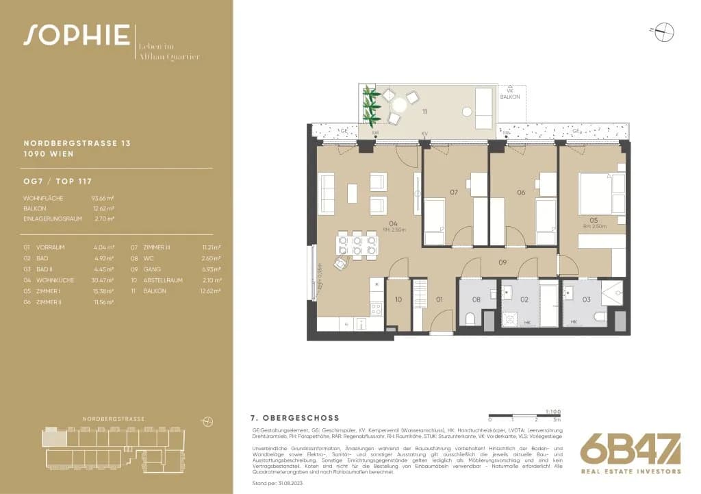4-Zimmer-Wohnung kaufen in Wien – 93,66 m², € 1.154.000 – Bild 14 von 14