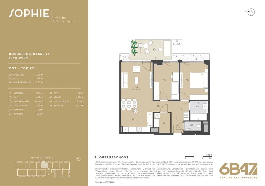 3-Zimmer-Wohnung kaufen in Wien – 70,2 m², € 806.900 – Bild 13 von 13