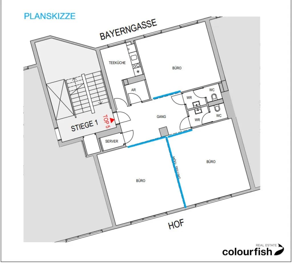 2-Zimmer-Gewerbeimmobilie mieten in Wien – 122 m², € 2.341 – Bild 9 von 9