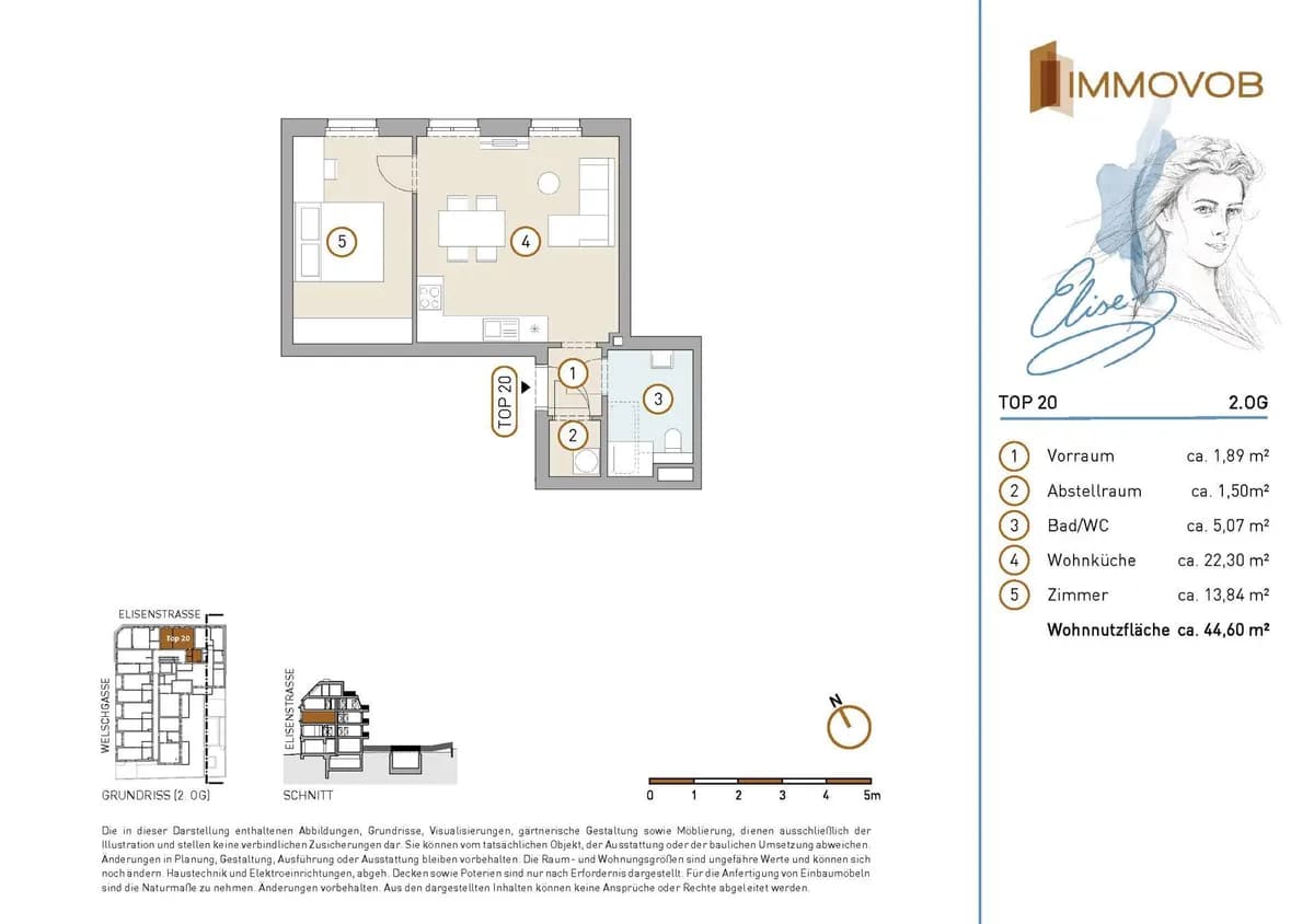 2-Zimmer-Wohnung kaufen in Wien – 44,6 m², € 285.937 – Bild 8 von 10