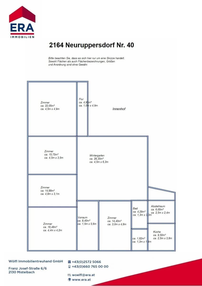 4-Zimmer-Haus kaufen in Mistelbach – 150 m², € 143.000 – Bild 9 von 9