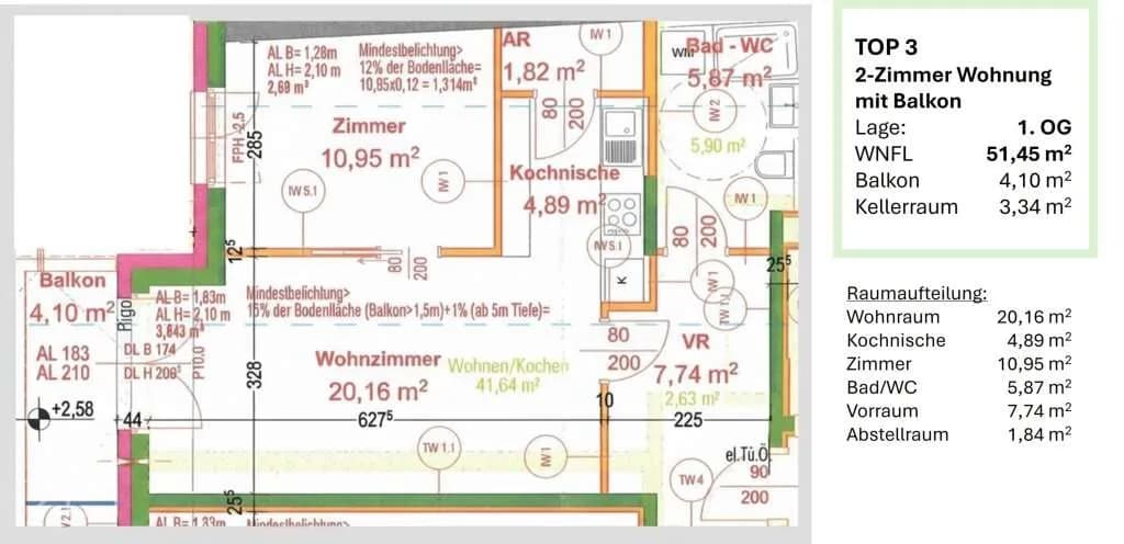 2-Zimmer-Wohnung kaufen in Wien – 44,22 m², € 218.000 – Bild 26 von 37