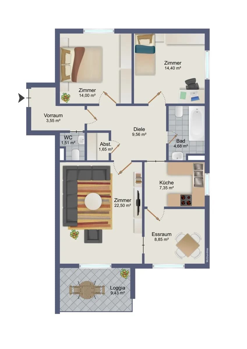 3-Zimmer-Wohnung kaufen in Graz – 90 m², € 419.000 – Bild 16 von 17