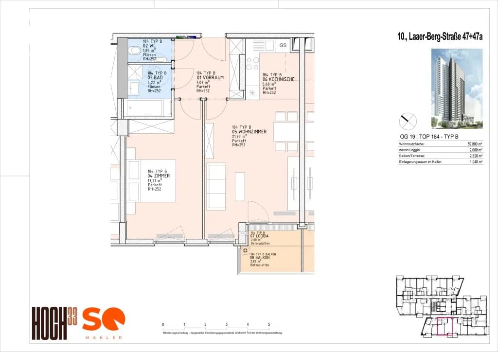 2-Zimmer-Wohnung kaufen in Wien – 57 m², € 340.000 – Bild 18 von 18