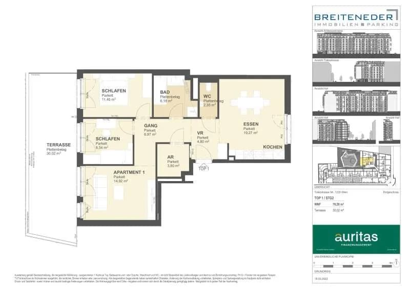 3-Zimmer-Immobilie mieten in Wien – 78,28 m², € 1.849 – Bild 10 von 17