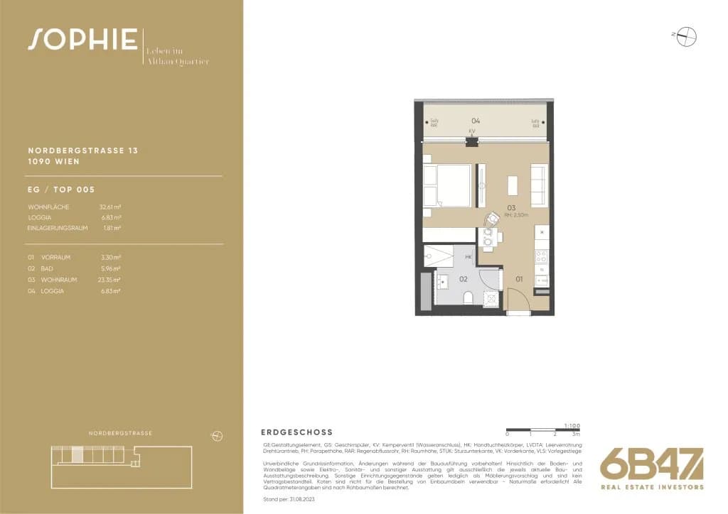 2-Zimmer-Wohnung kaufen in Wien – 32,61 m², € 329.700 – Bild 13 von 13
