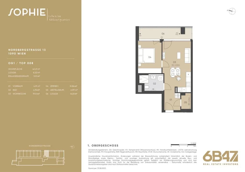 2-Zimmer-Wohnung kaufen in Wien – 42,21 m², € 364.200 – Bild 13 von 13