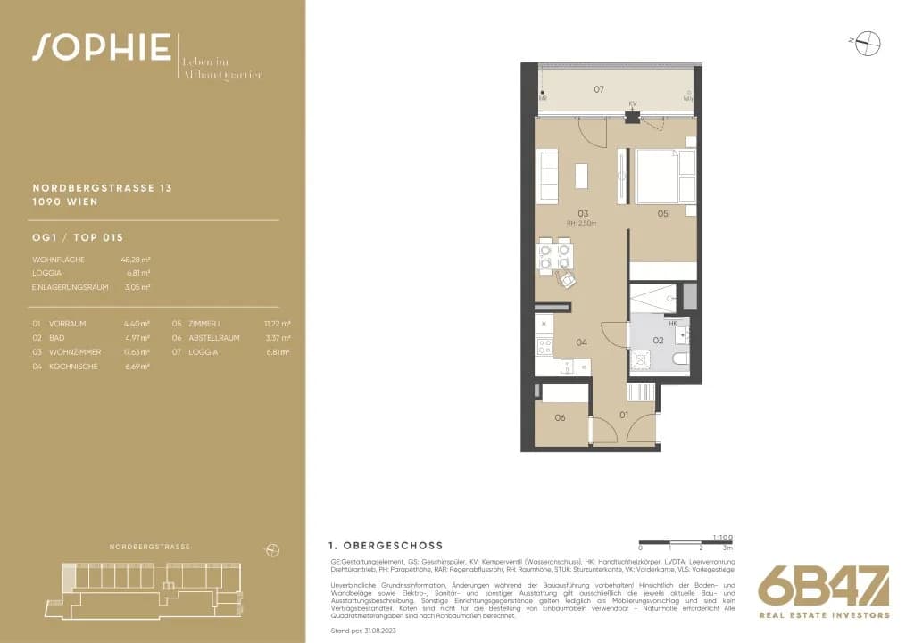 2-Zimmer-Wohnung kaufen in Wien – 48,28 m², € 428.000 – Bild 13 von 13