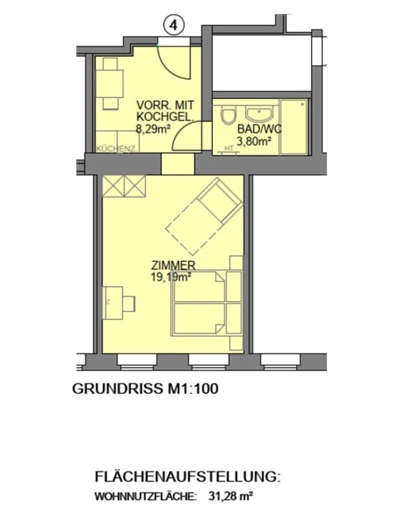 1-Zimmer-Wohnung kaufen in Wien – 31,28 m², € 169.000 – Bild 8 von 9