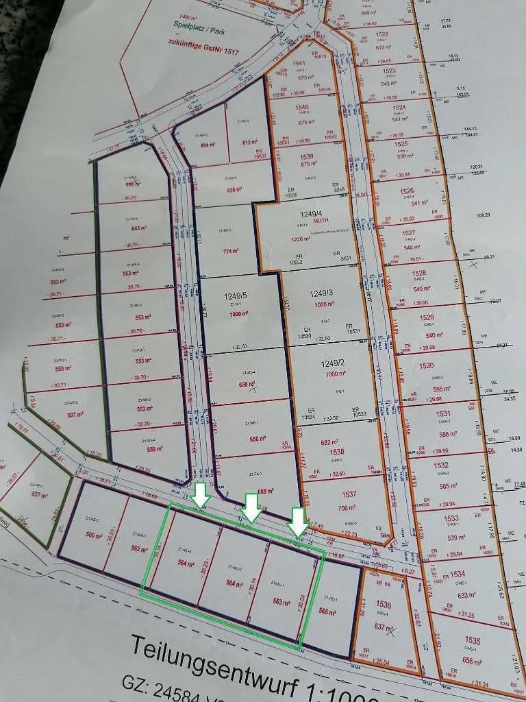 Grundstück mieten in Korneuburg – 560 m², € 450