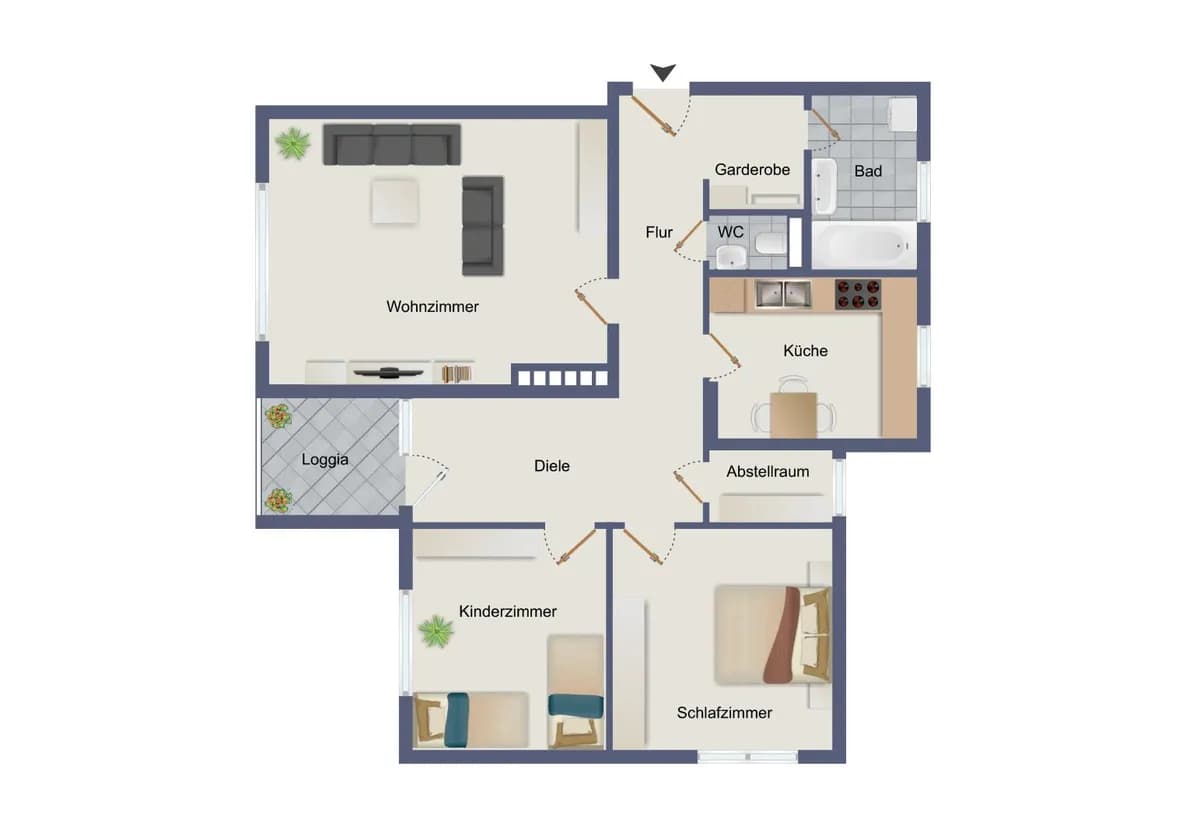 3-Zimmer-Wohnung mieten in Grieskirchen – 82,87 m², € 1.241 – Bild 5 von 24