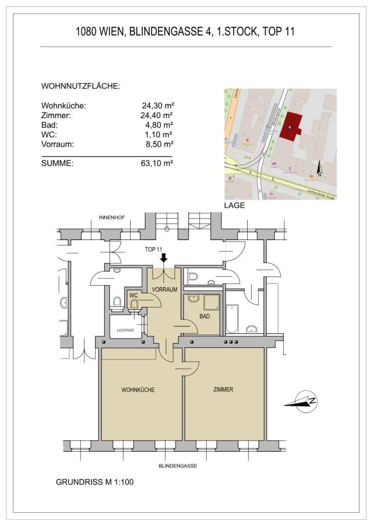 2-Zimmer-Wohnung kaufen in Wien – 64,3 m², € 375.000 – Bild 18 von 19