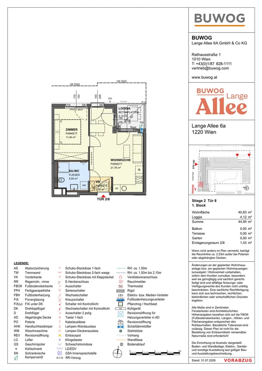 2-Zimmer-Wohnung kaufen in Wien – 40,83 m², € 259.000 – Bild 12 von 12