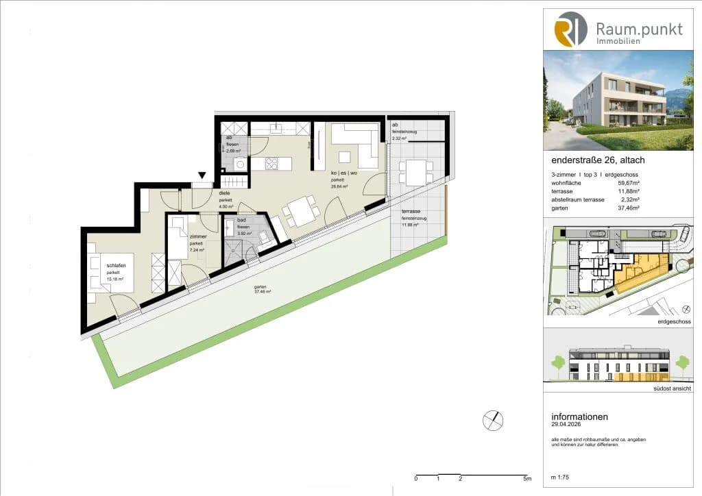 3-Zimmer-Wohnung kaufen in Feldkirch – 59,67 m², € 429.000 – Bild 3 von 3