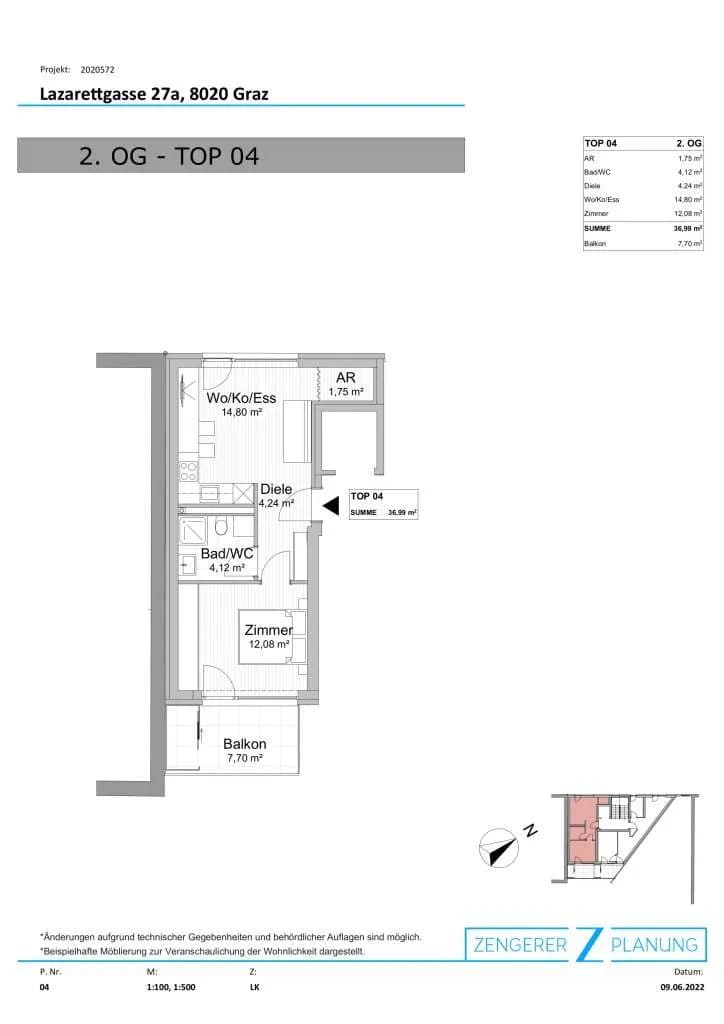 2-Zimmer-Wohnung kaufen in Graz – 37 m², € 195.000 – Bild 42 von 42