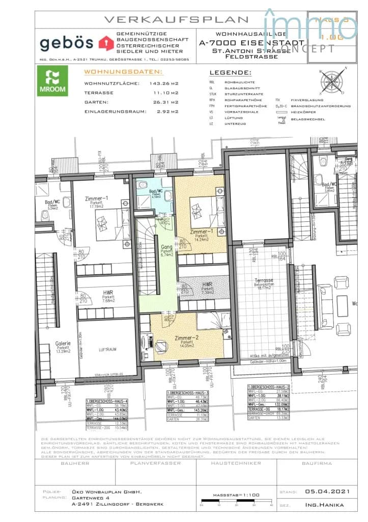 5-Zimmer-Wohnung mieten in Eisenstadt – 143,21 m², € 2.133 – Bild 14 von 15
