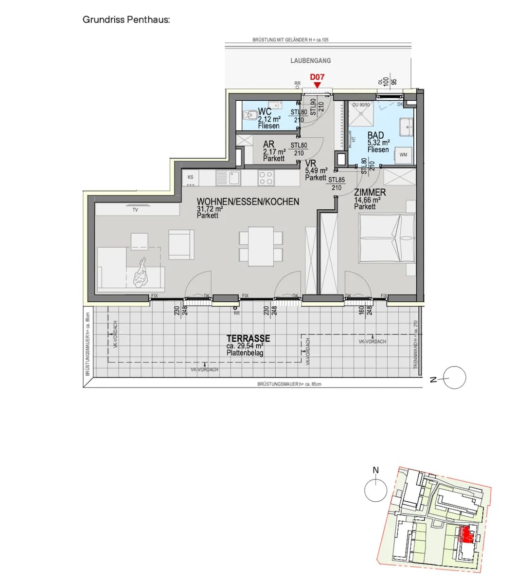 2-Zimmer-Wohnung kaufen in Graz – 61,48 m², € 399.900 – Bild 4 von 6