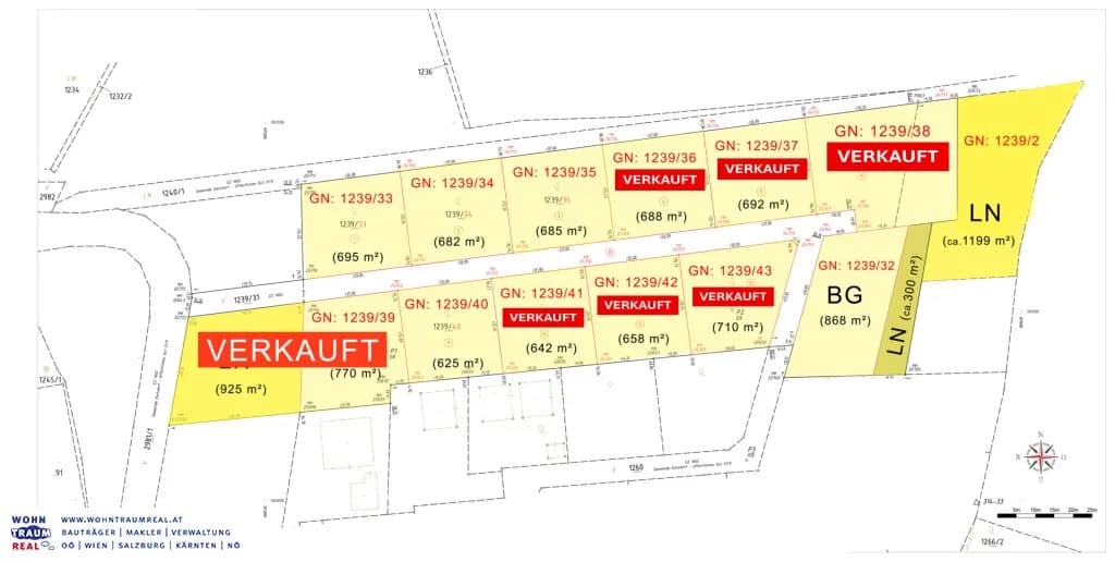 Grundstück kaufen in Perg – 695 m², € 183.580 – Bild 2 von 17