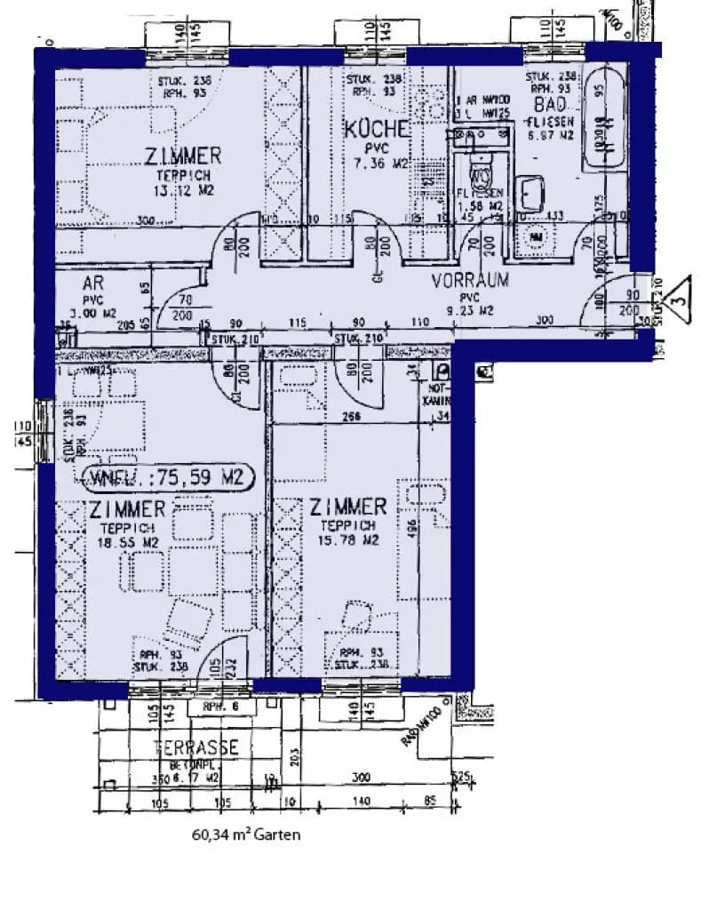 3-Zimmer-Wohnung mieten in Scheibbs – 75,36 m², € 746 – Bild 4 von 4
