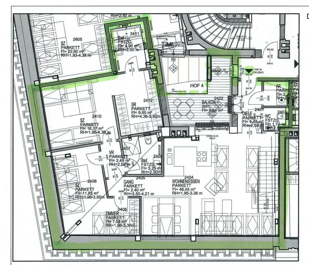 4-Zimmer-Wohnung mieten in Wien – 154,22 m², € 4.105 – Bild 16 von 17