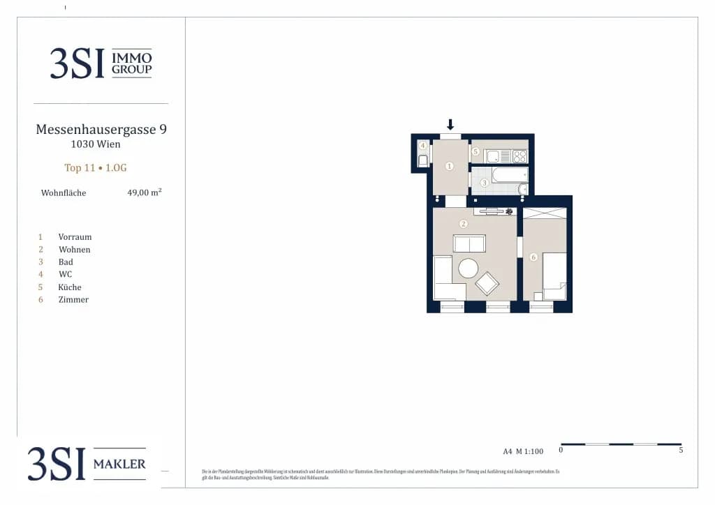 2-Zimmer-Wohnung kaufen in Wien – 49 m², € 335.000 – Bild 10 von 10