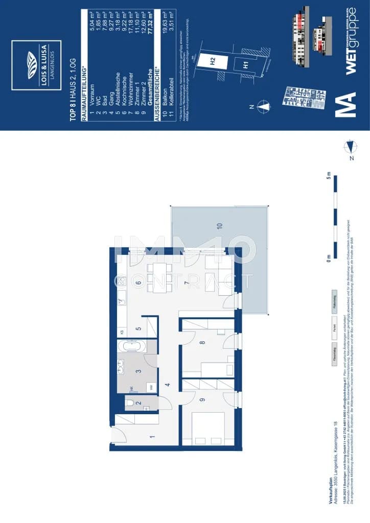 3-Zimmer-Wohnung kaufen in Krems Land – 77,42 m², € 369.000 – Bild 10 von 10
