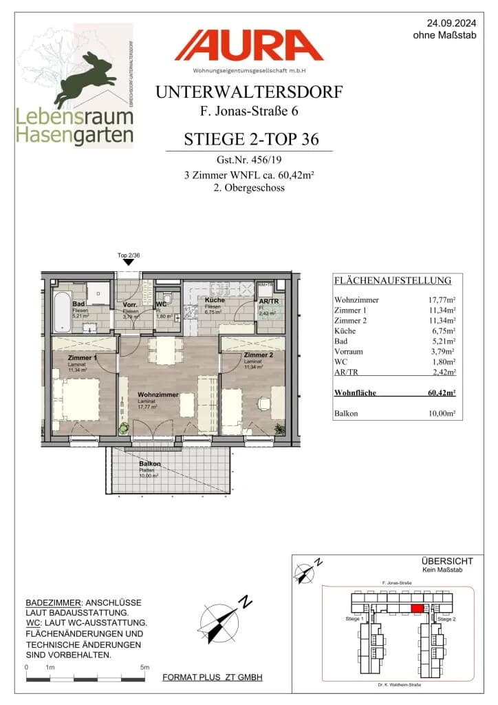 3-Zimmer-Wohnung mieten in Baden – 60,42 m², € 929 – Bild 16 von 19