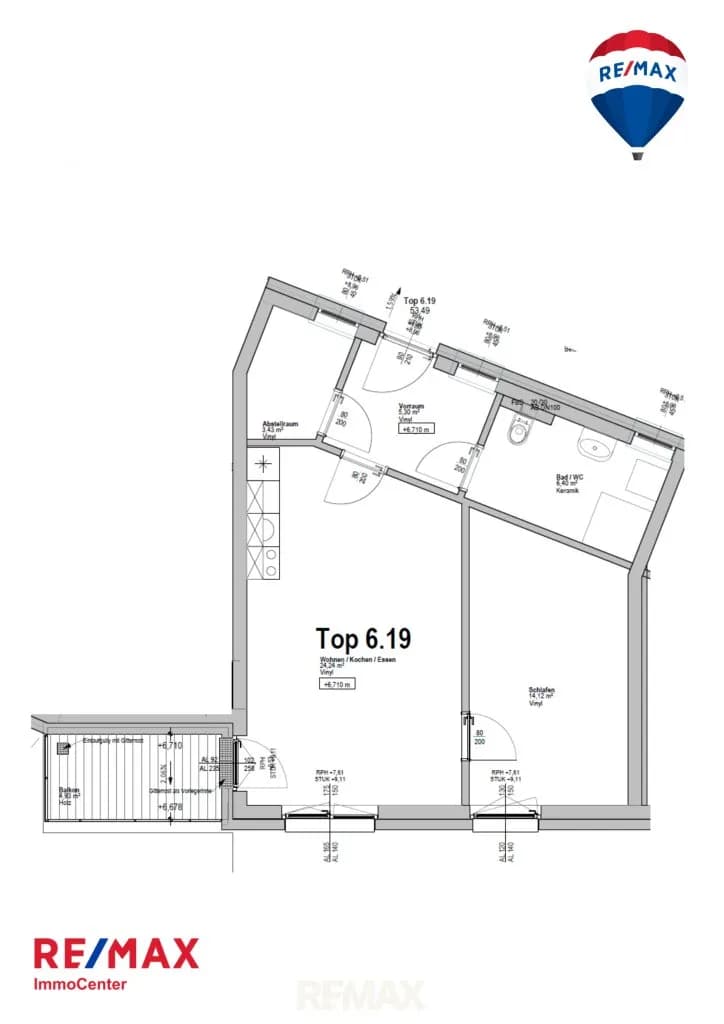2-Zimmer-Wohnung mieten in Gmunden – 53,49 m², € 704 – Bild 9 von 11