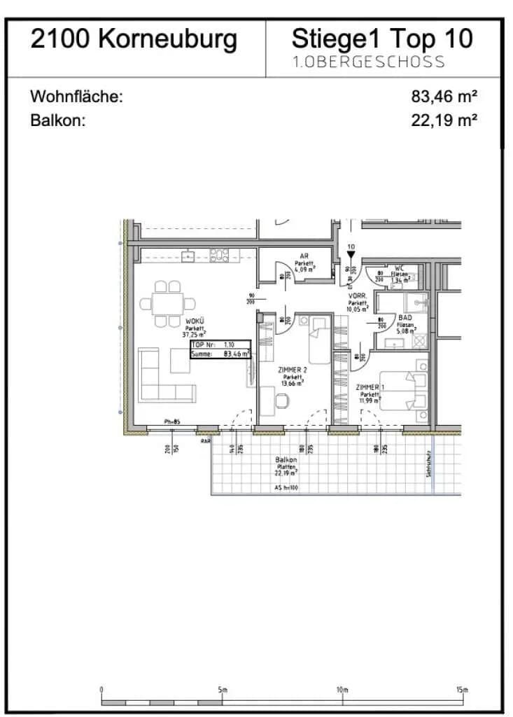 3-Zimmer-Wohnung kaufen in Korneuburg – 83,46 m², € 598.000 – Bild 5 von 5