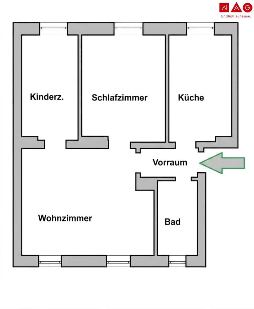 3-Zimmer-Wohnung mieten in Leoben – 57,9 m², € 587 – Bild 8 von 8