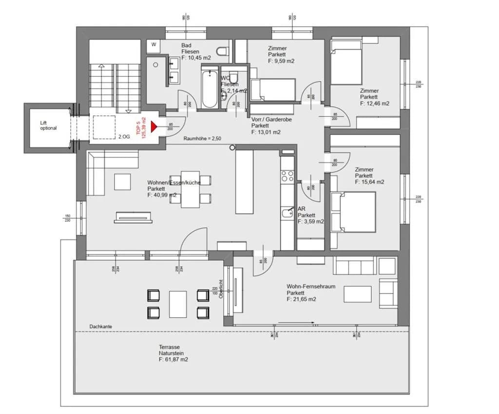 4-Zimmer-Wohnung kaufen in Lienz – 127,38 m², € 740.000 – Bild 2 von 7