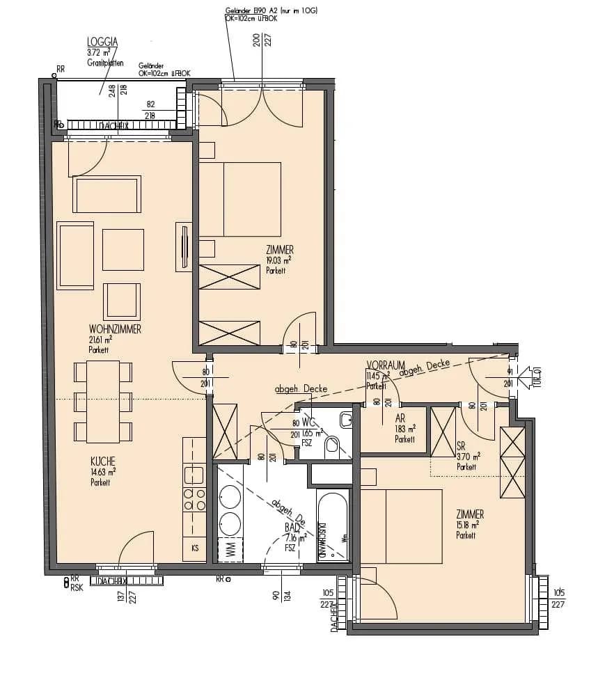 3-Zimmer-Wohnung mieten in Wien – 96,24 m², € 2.395 – Bild 9 von 10