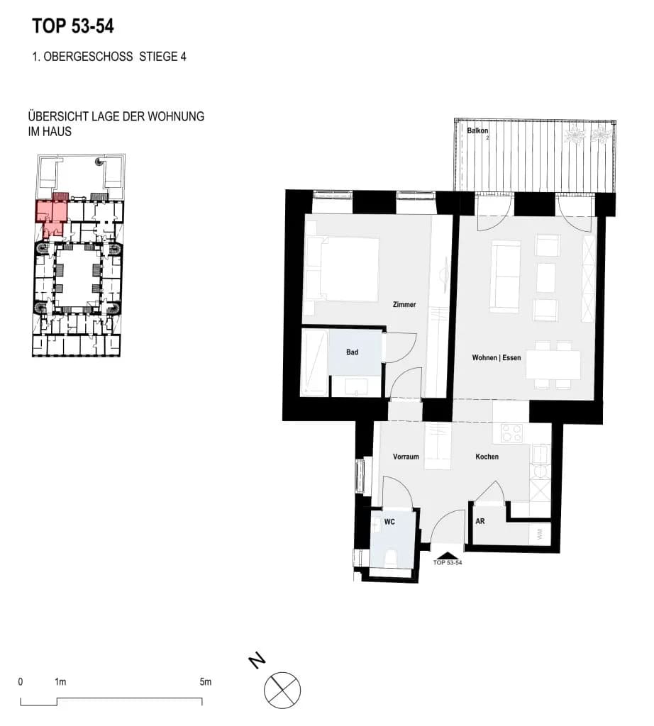 2-Zimmer-Wohnung kaufen in Wien – 58,2 m², € 473.000 – Bild 6 von 7