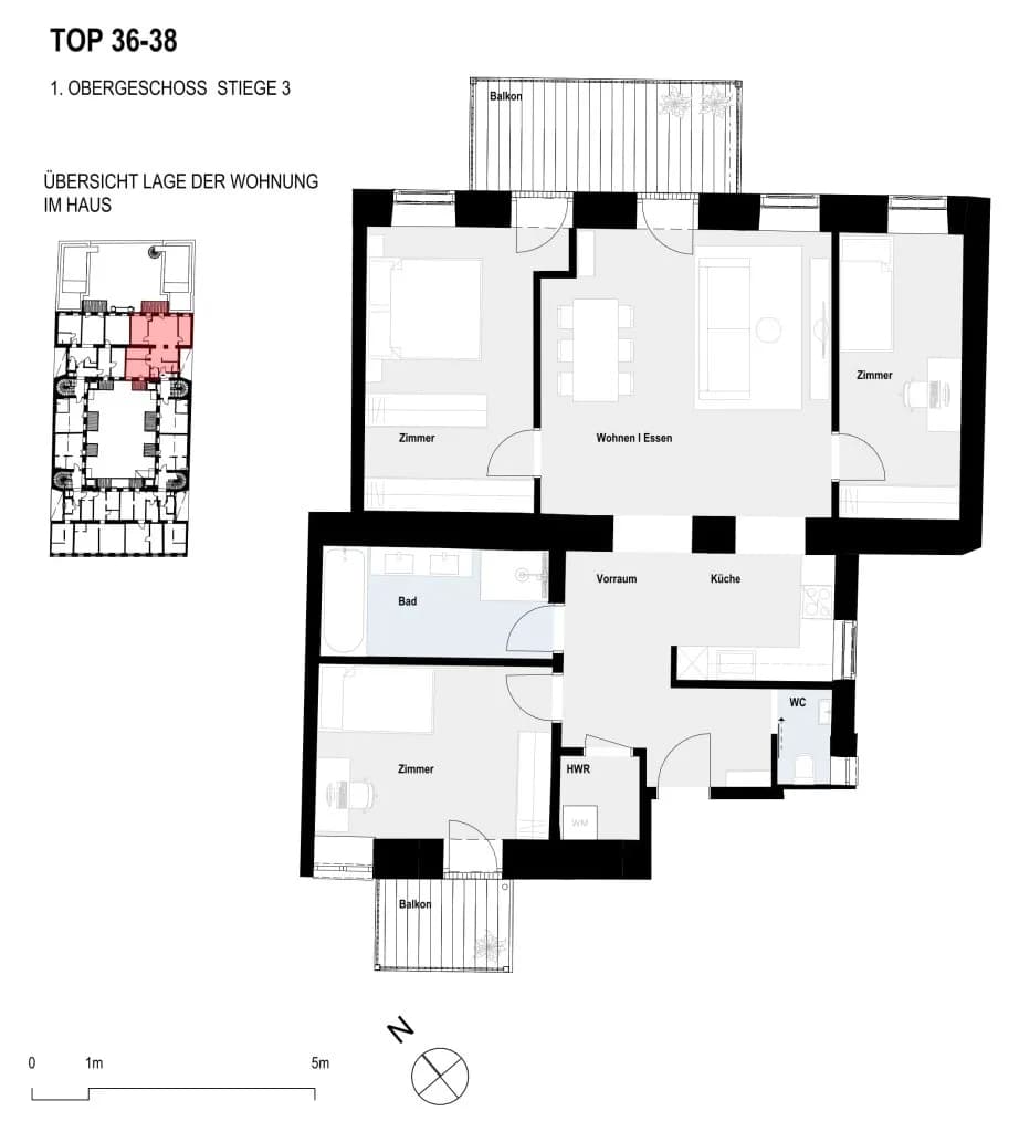 4-Zimmer-Wohnung kaufen in Wien – 92 m², € 699.000 – Bild 4 von 5