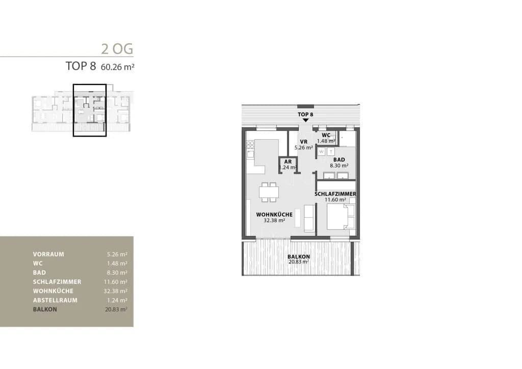 3-Zimmer-Wohnung kaufen in Voitsberg – 60,26 m², € 225.975 – Bild 10 von 11