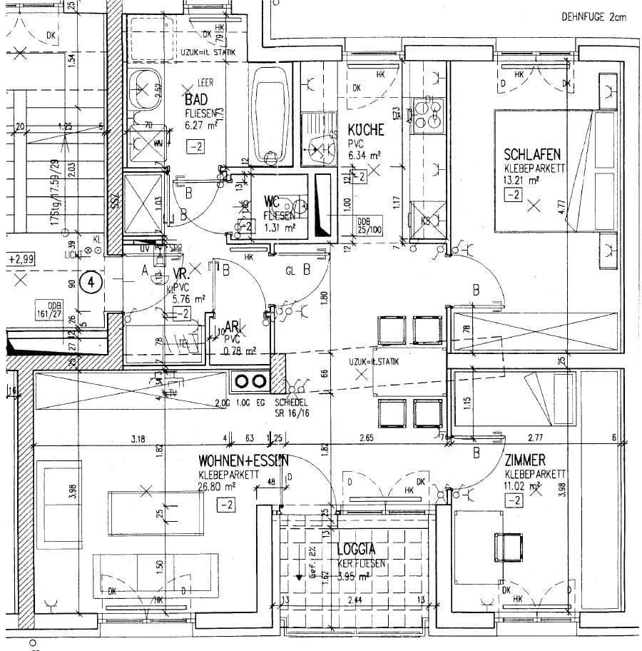 3-Zimmer-Wohnung mieten in Perg – 75,44 m², € 726 – Bild 2 von 13