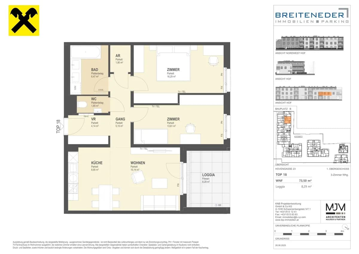 3-Zimmer-Wohnung kaufen in Korneuburg – 73,5 m², € 490.600 – Bild 8 von 8