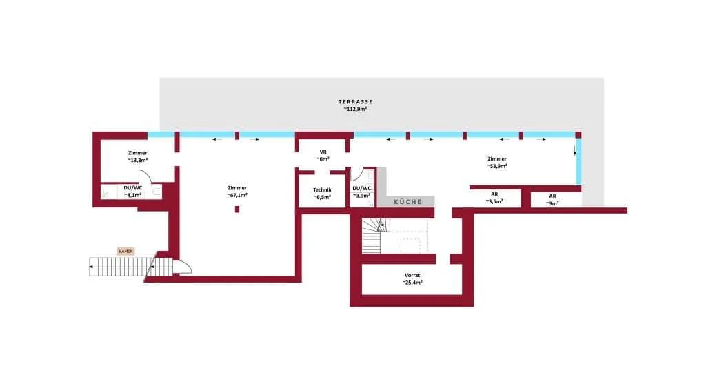 9-Zimmer-Immobilie mieten in Wien – 430 m², € 6.790 – Bild 13 von 15